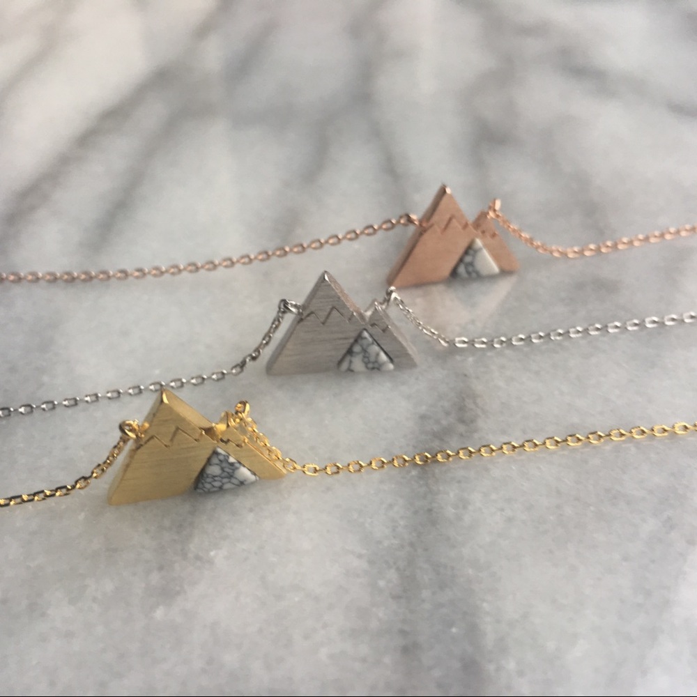Mountain Necklace with white howlite stone